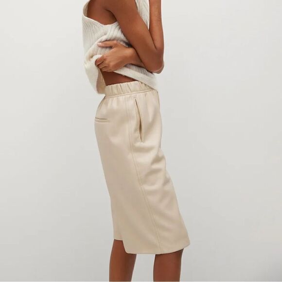 Mango Faux Leather Bermuda Shorts - Picture 5 of 10